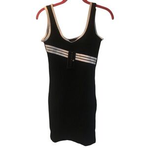 NWT CCK Style Women's U Neck Pencil Dress- Black and White. Size M/38.